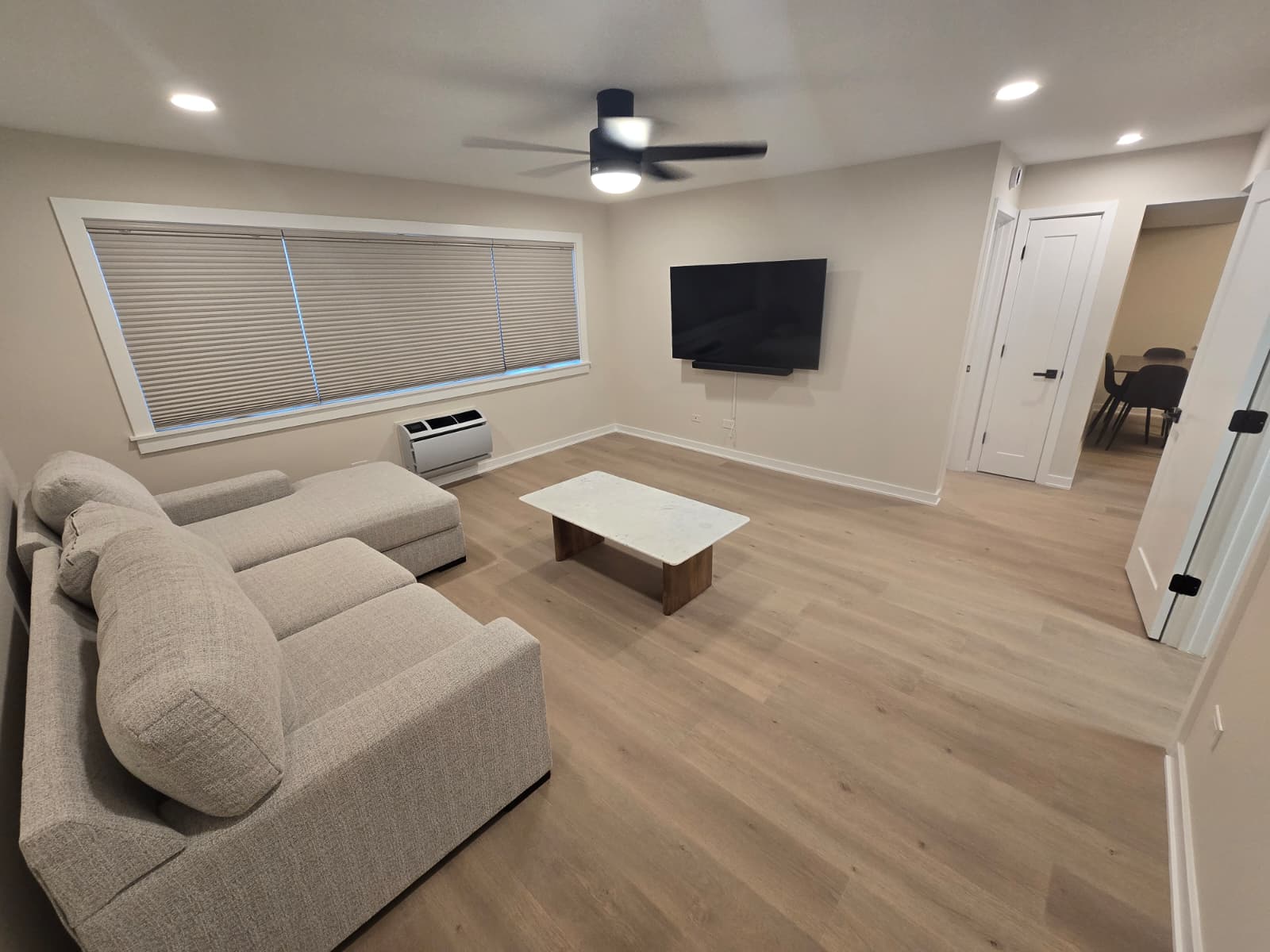 Finished remodeled living room