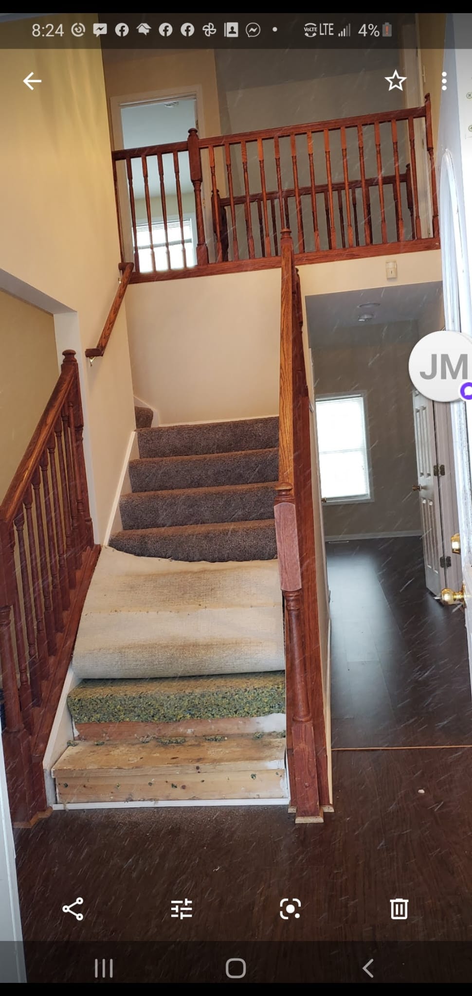 Before stair remodeling